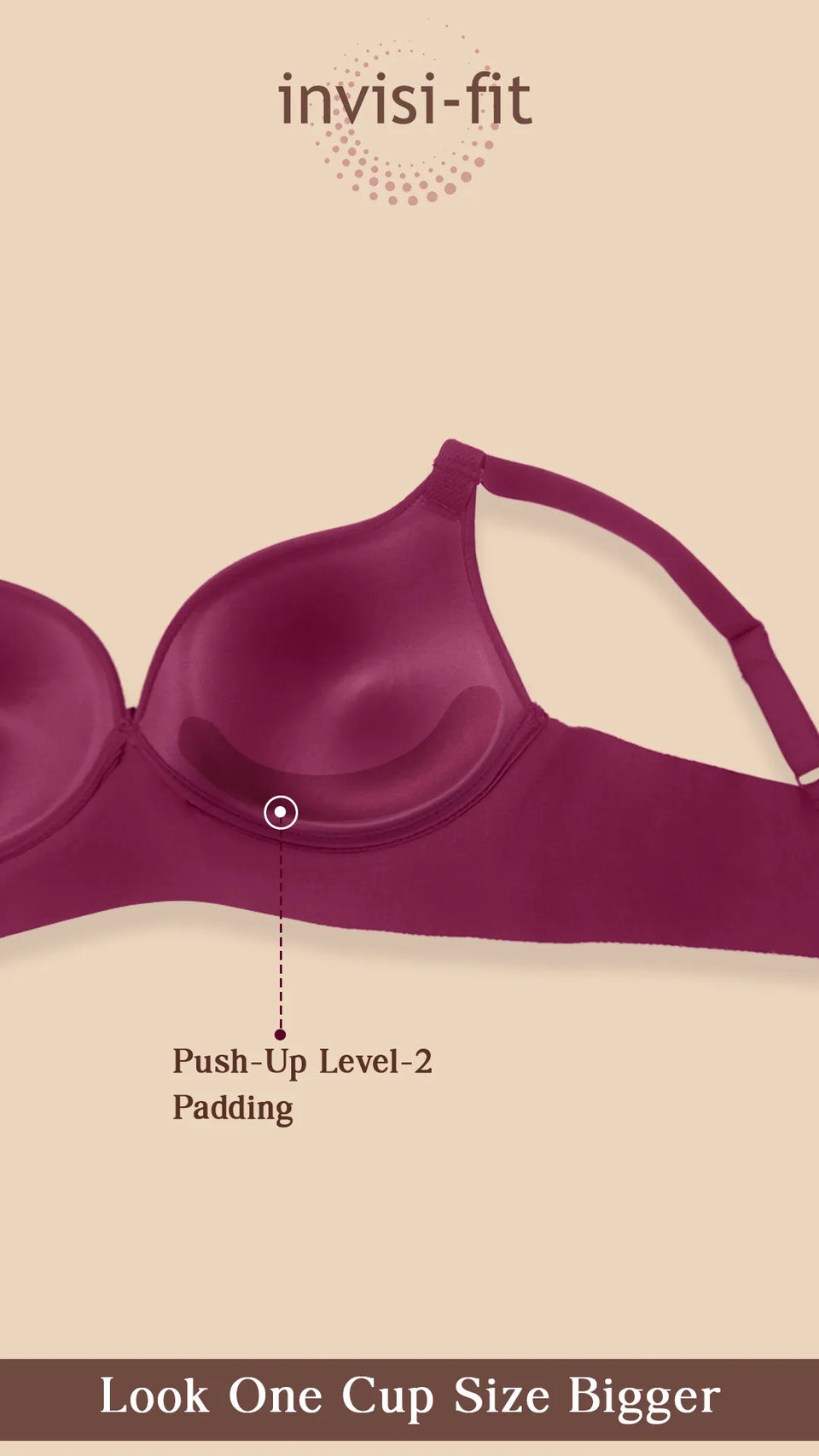 Tweens Bonded Breathable Cotton Push-Up 3/4-Coverage Maximiser Bra (Level 2 Padding) (SB-97015) image 3