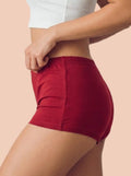 Cotton High Coverage Boy Shorts (TW-65)(Red)