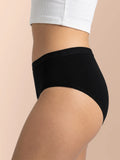 Cotton High Coverage Mid Waist Hipster Panty with Ultra Soft Waistband (TW-63-Black)(Pack Of 2)