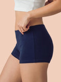 Cotton High Coverage Boy Shorts (TW-65)(Navy)