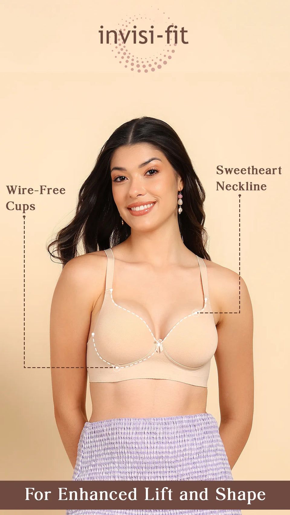 Tweens Bonded Breathable Cotton Push-Up 3/4-Coverage Maximiser Bra (Level 2 Padding) (SB-97015) image 4