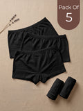 Cotton High Coverage Boy Shorts (TW-65)(Black)