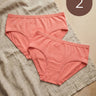 Cotton High Coverage Mid Waist Hipster Panty with Ultra Soft Waistband (TW-63-Coral)(Pack Of 2)