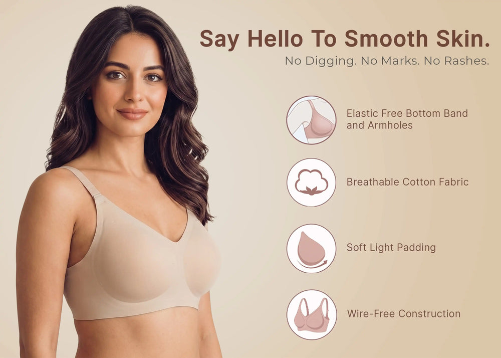 Cotton Padded Full Coverage Bonded Bra (SB-938-Fawn)