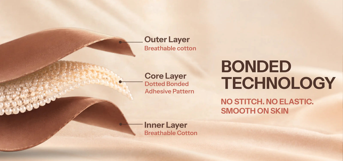 Cotton Non-Padded Plus-Size Bonded Bra with Hidden Concealer (SB-915-Coral) (MR)