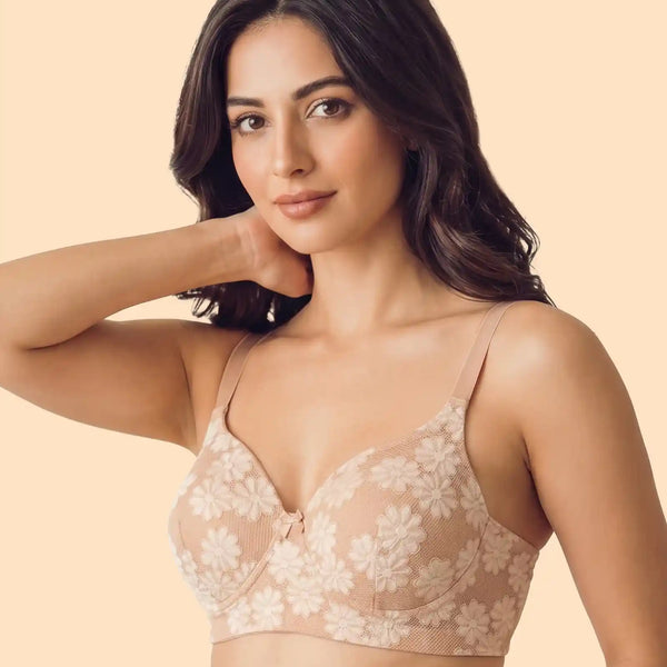 Cotton Padded Bonded Lace Bra (TW-SB-58012)