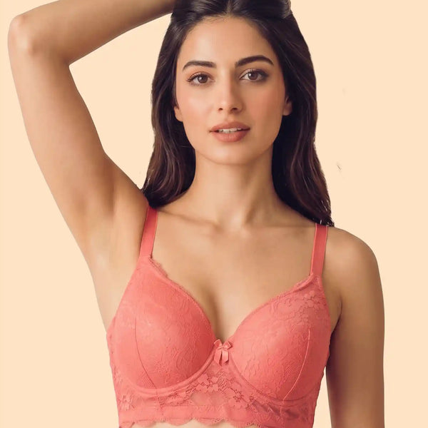 Cotton Padded Bonded Lace Bra (TW-SB-5803)