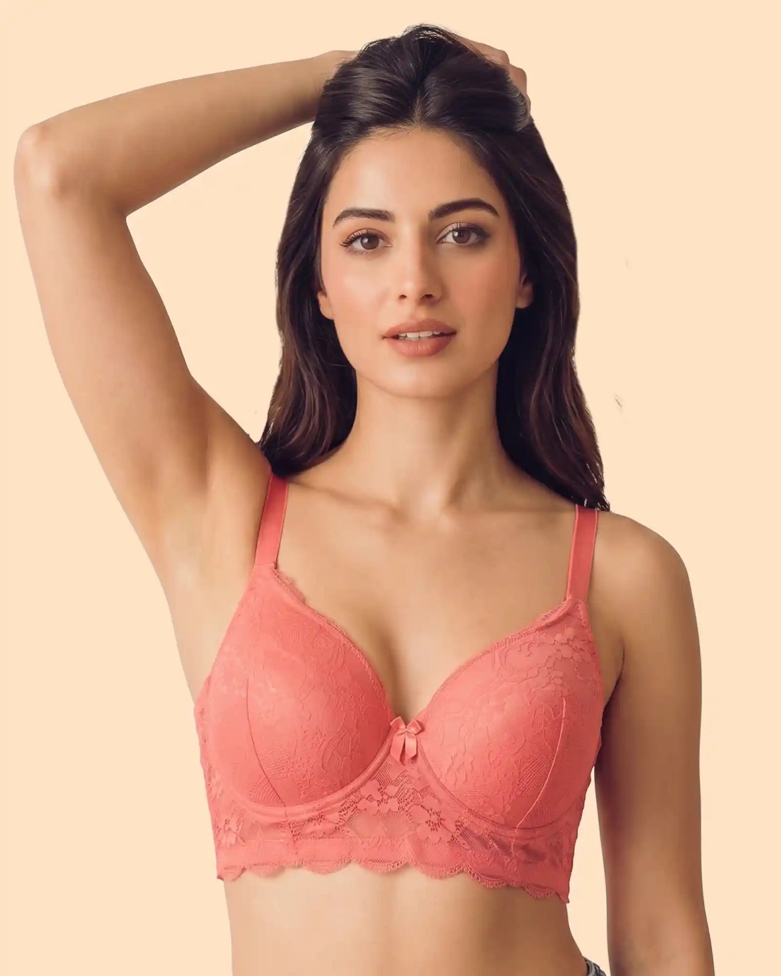 Cotton Padded Bonded Lace Bra (TW-SB-5803)