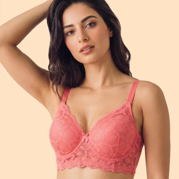 Cotton Padded Bonded Lace Bra (TW-SB-5804)