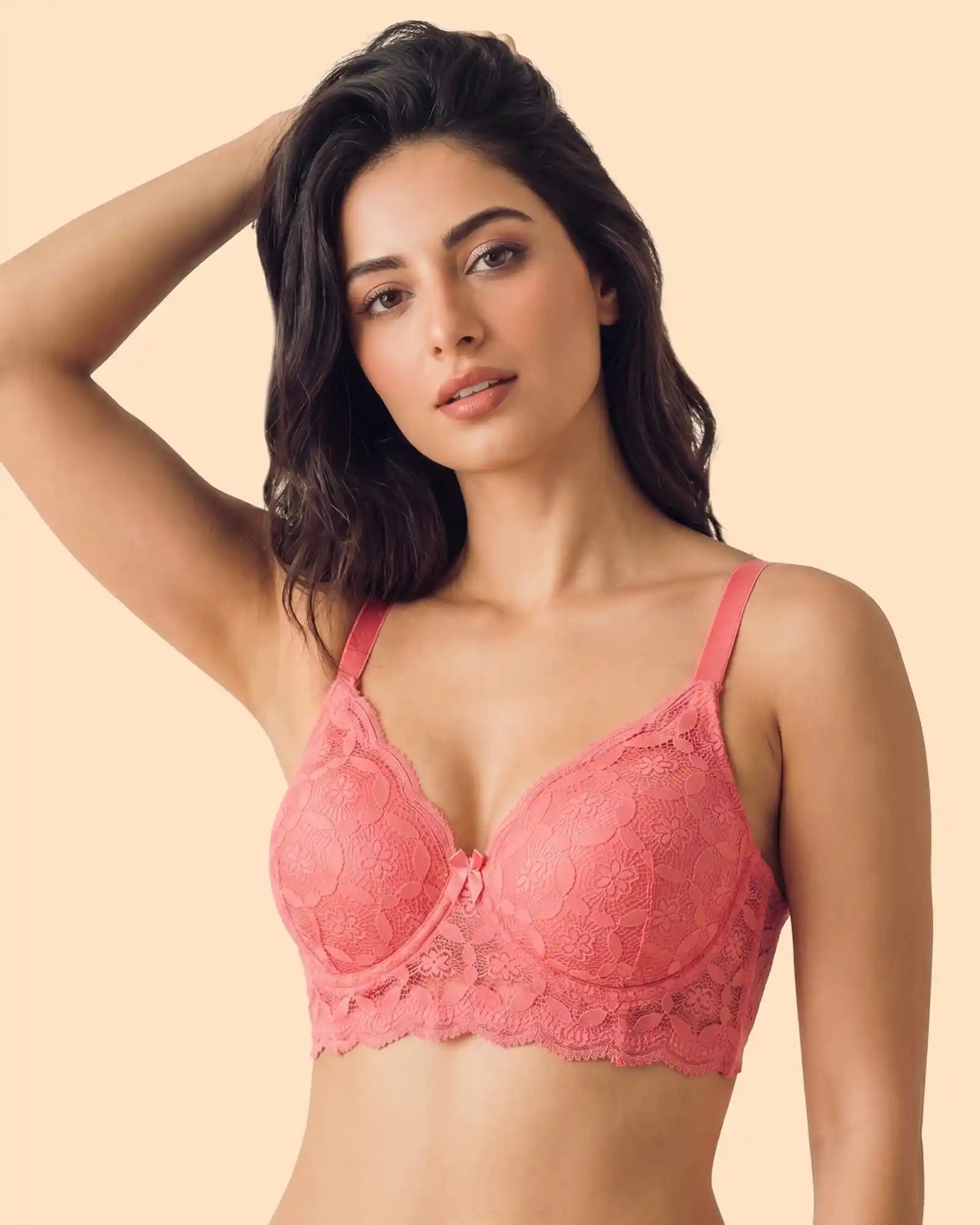 Cotton Padded Bonded Lace Bra (TW-SB-5804)