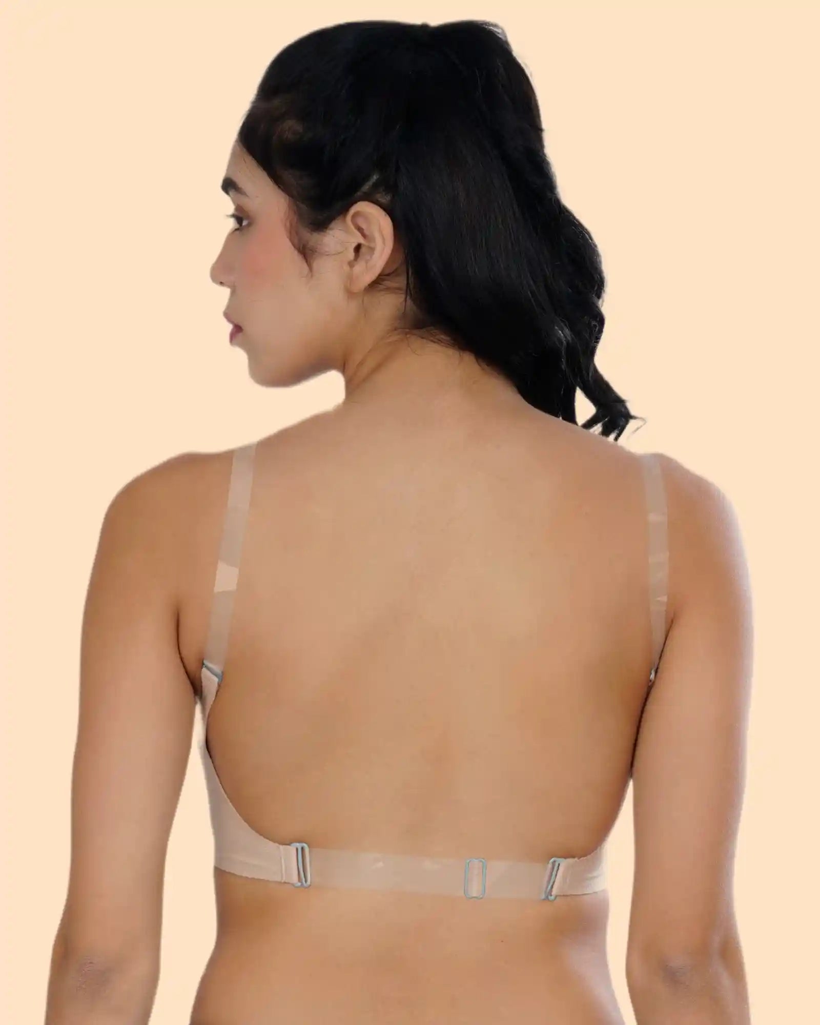 Cotton Padded Bonded Backless Bra (TW-SB-9851-Skin)