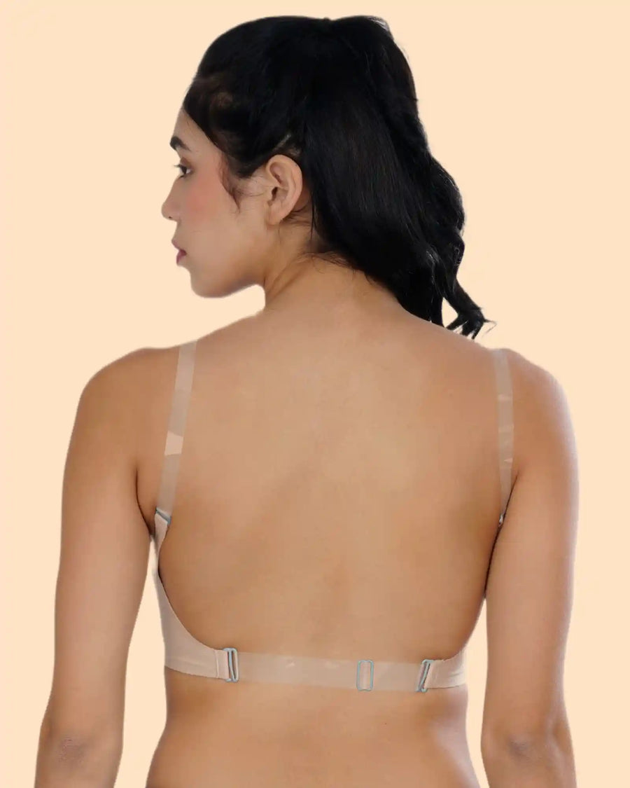 Cotton Padded Bonded Backless Bra (TW-SB-9851-Skin)