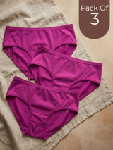 Cotton High Coverage Mid Waist Hipster Panty with Ultra Soft Waistband (TW-63) (Wine)