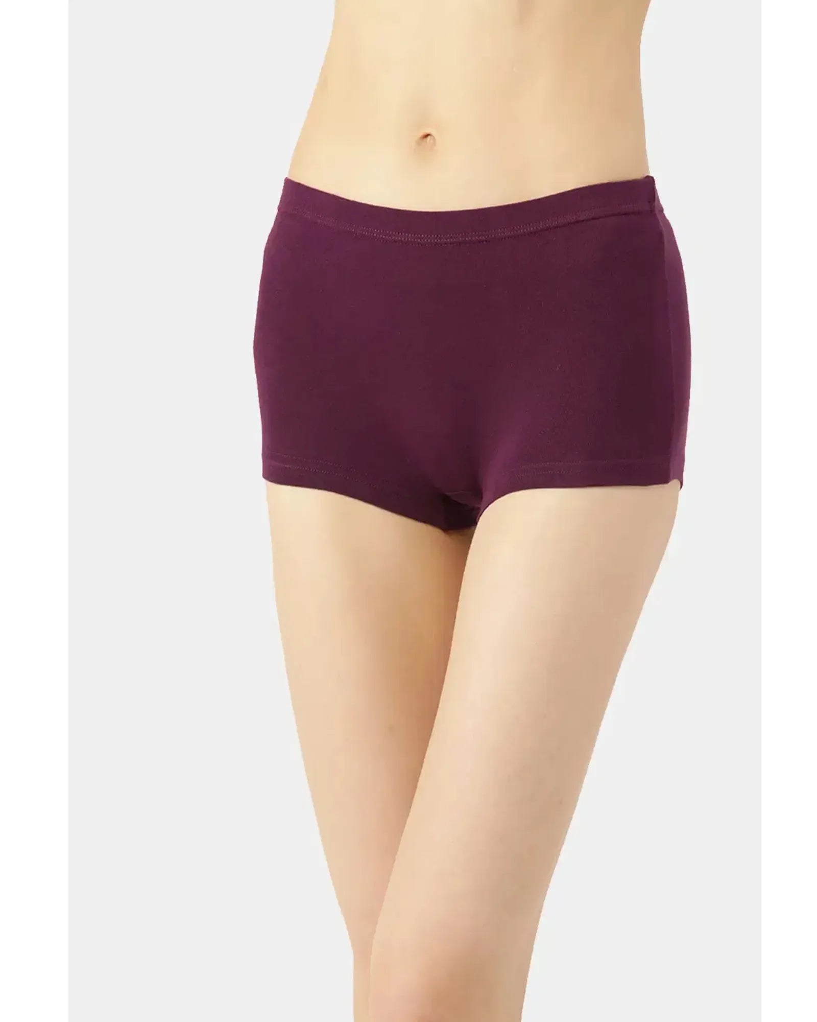 Tweens High-Rise Cotton Stretch Boyshorts Full Coverage, Seamless Comfort Everyday Essentials (Pack Of 5)