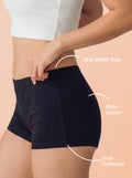 Cotton High Coverage Boy Shorts (TW-65)(Black)