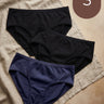 Cotton High Coverage Mid Waist Hipster Panty (Pack of 3)(TW-63)(Black 2PC+Navy 1PC)