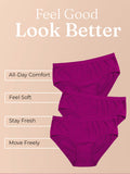 Cotton High Coverage Mid Waist Hipster Panty with Ultra Soft Waistband (TW-63) (Wine)