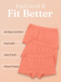 Cotton High Coverage Boy Shorts (TW-65)(Coral)