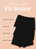 Cotton High Coverage Boy Shorts (TW-65)(Black)