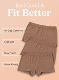 Cotton High Coverage Boy Shorts (TW-65)(Fawn)