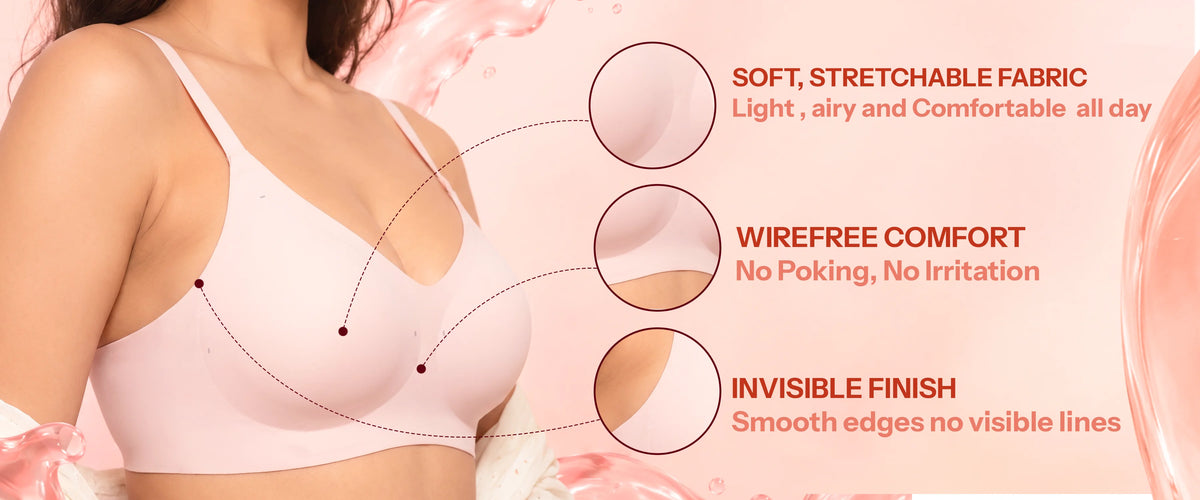 Tweens Jelly-Fit Bonded Bra (Rose) - Banner 5