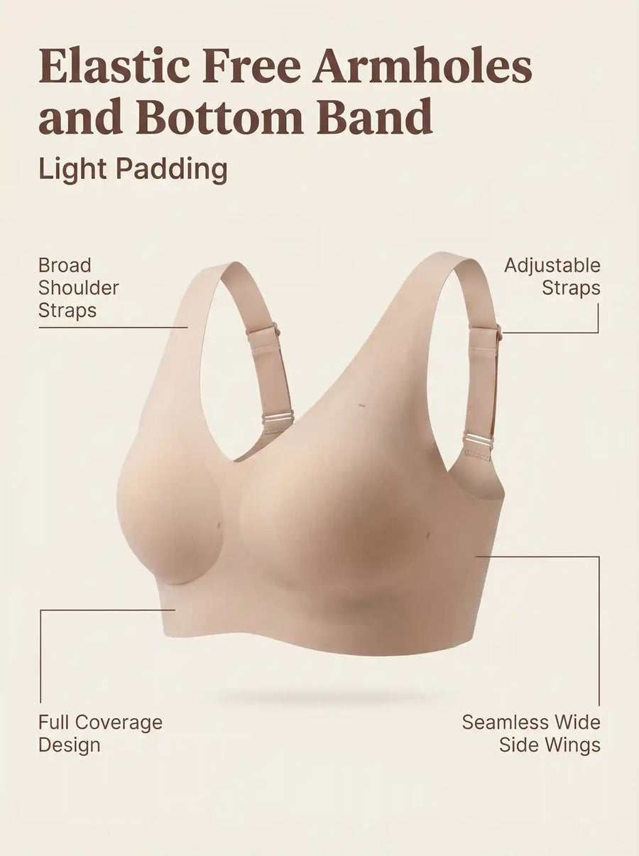 Cotton Padded Full Coverage Plus-Size Bonded Bra (SB-918-Skin)