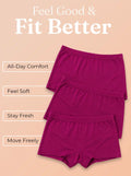 Cotton High Coverage Boy Shorts (TW-65)(Wine)
