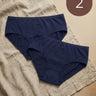 Cotton High Coverage Mid Waist Hipster Panty with Ultra Soft Waistband (TW-63-Navy)(Pack Of 2)