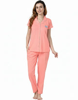 Arolisa Women’s Rayon Lounge Set – Shirt & Pyjama, Relaxed Fit