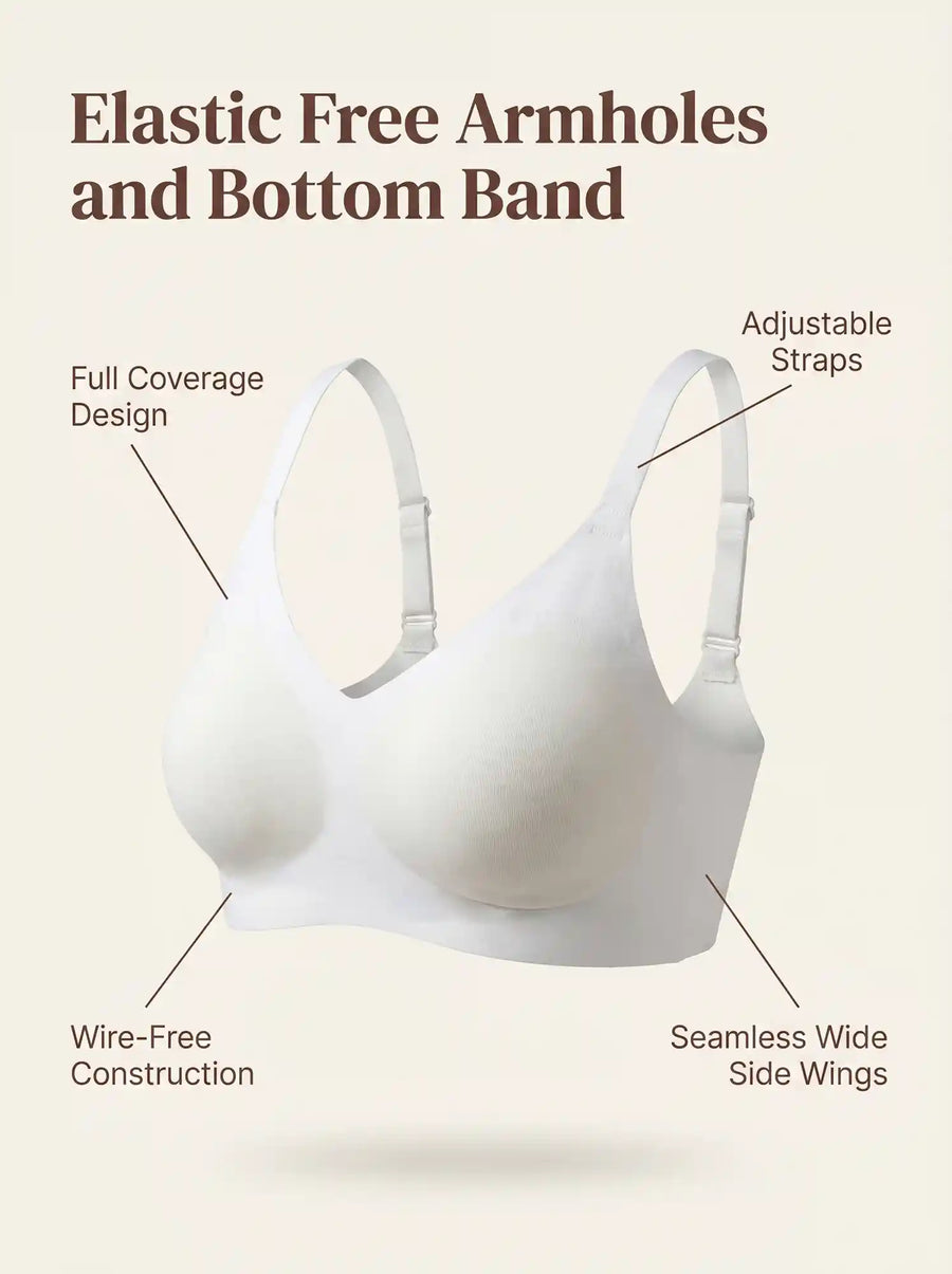Cotton Non-Padded Full Coverage Bonded Bra (SB-935-White)