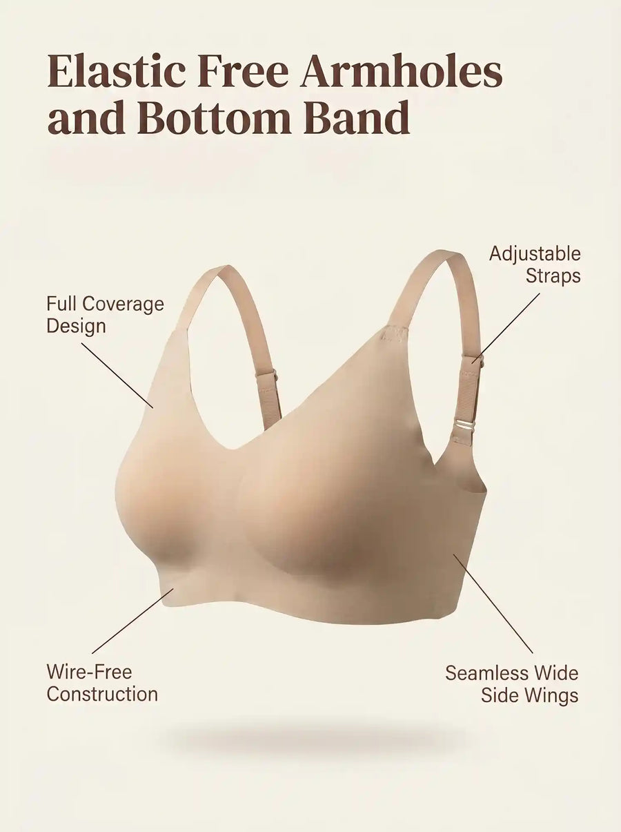 Cotton Non-Padded Full Coverage Bonded Bra (SB-935-Skin)