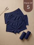 Cotton High Coverage Boy Shorts (TW-65)(Navy)