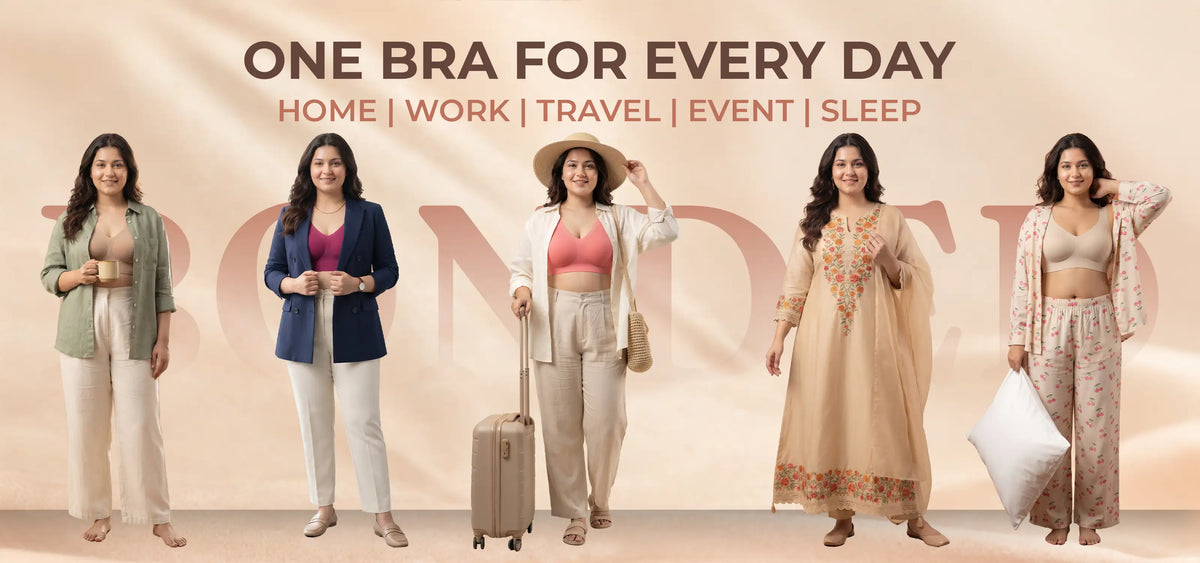 Cotton Padded Full Coverage Plus-Size Bonded Bra  (SB-918) (Fawn)