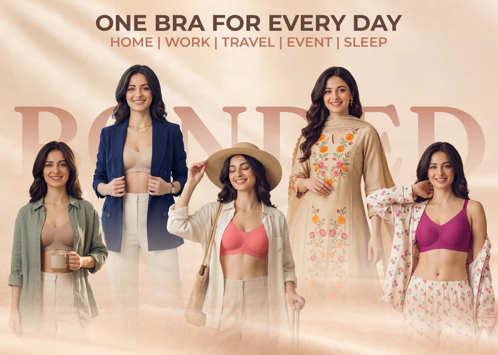 Cotton Padded Full Coverage Bonded Bra (SB-938-Coral)
