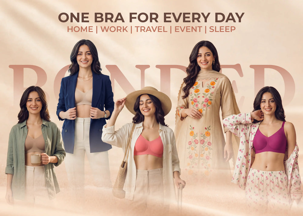 Cotton Non-Padded Full Coverage Bonded Bra (SB-935-Skin)