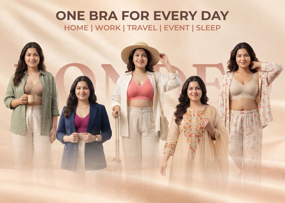 Cotton Padded Full Coverage Plus-Size Bonded Bra  (SB-918) (Fawn)