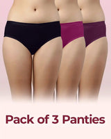 Tweens Cotton Classic Antimicrobial Hipster Panty Soft, Breathable & Stain-Resistant Everyday Comfort (Pack of 3)