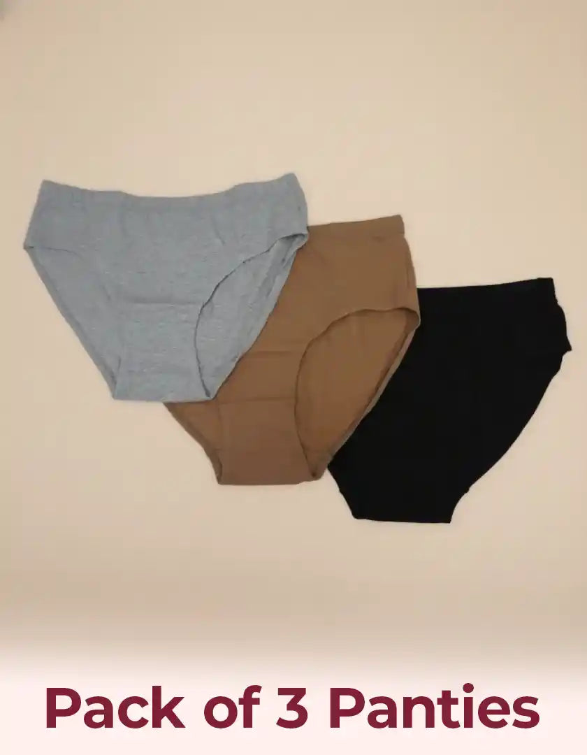 Tweens Tweens Cotton Spandex Inner Panty Soft Stretch Comfort Fit (Pack of 3)