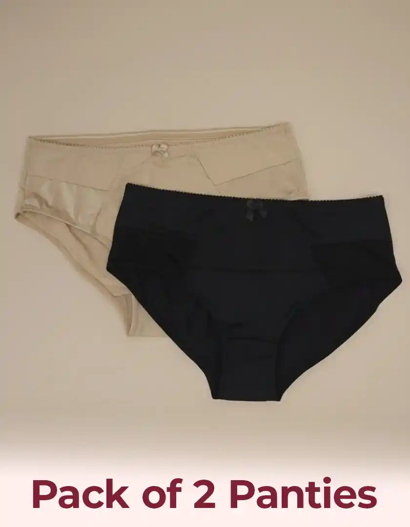 Tweens Nylon Spandex Lace Panty Soft Stretch Elegant Comfort (Pack of 2)