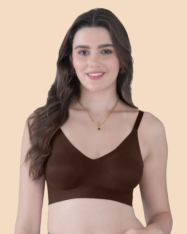 Tweens Seamless Bonded Lightly Padded Invisi-Fit Bra   (Coffee)