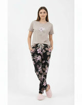 Arolisa Women’s Hosiery Lounge Set – Tee & Pyjama, Relaxed Fit