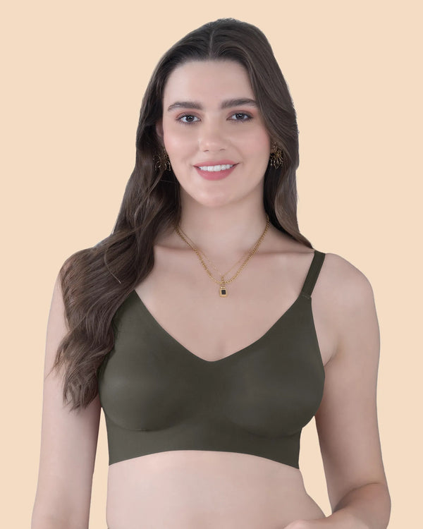 Tweens Seamless Bonded Lightly Padded Invisi-Fit Bra (Grey)