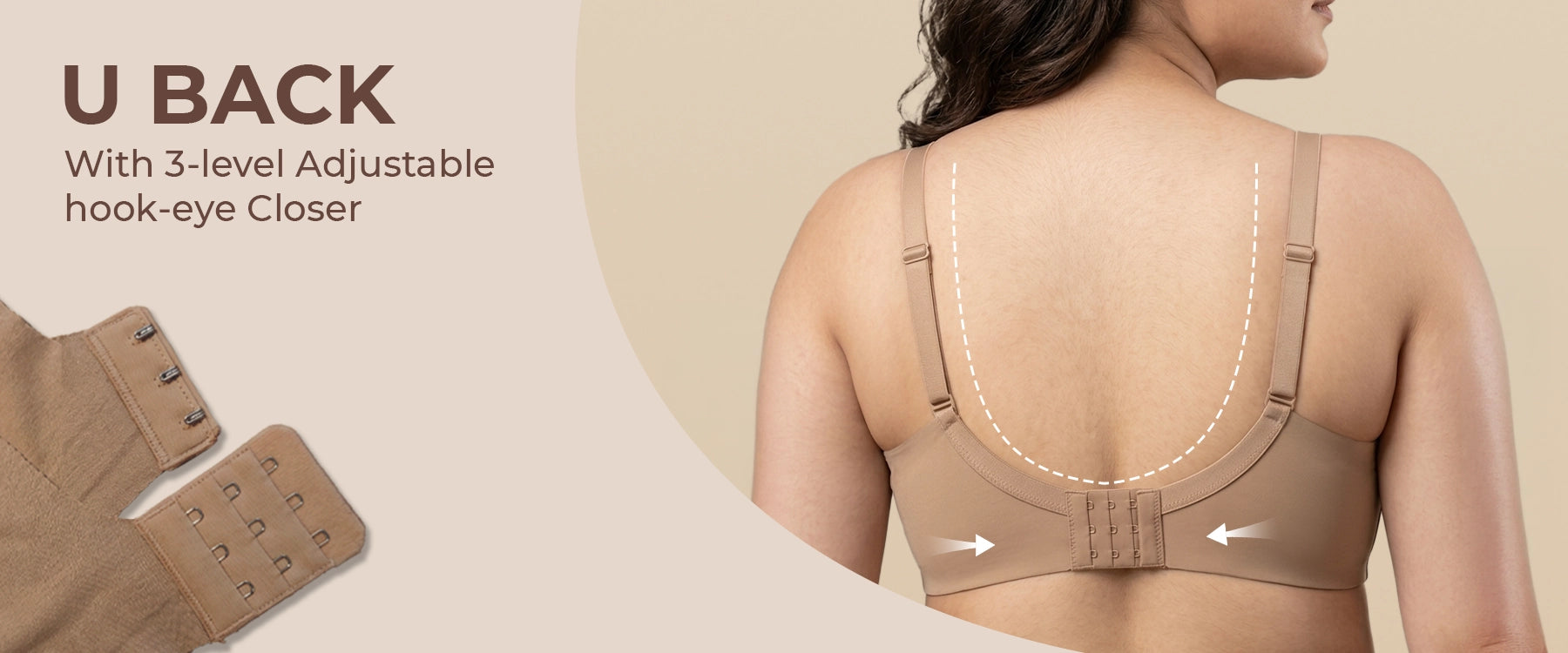 Cotton Padded Plus-Size T-Shirt Bonded Bra | Seamless Look, 360° Support & All-Day Comfort (TW-SB-9082) (Skin) - Banner 7