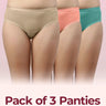 Tweens High Coverage Cotton Spandex Hipster Panty with Stay-Fresh Treatment (Pack of 3)