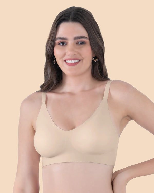 Tweens Seamless Bonded Lightly Padded Invisi-Fit Bra (Skin)