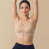 Bonded Gym Bra with Crisscross Back | Padded | Soft Polyamide (TW-SB-987-SKIN)