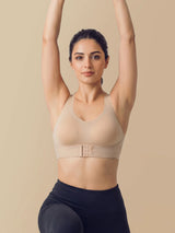 Bonded Gym Bra with Crisscross Back | Padded | Soft Polyamide (TW-SB-987-SKIN)