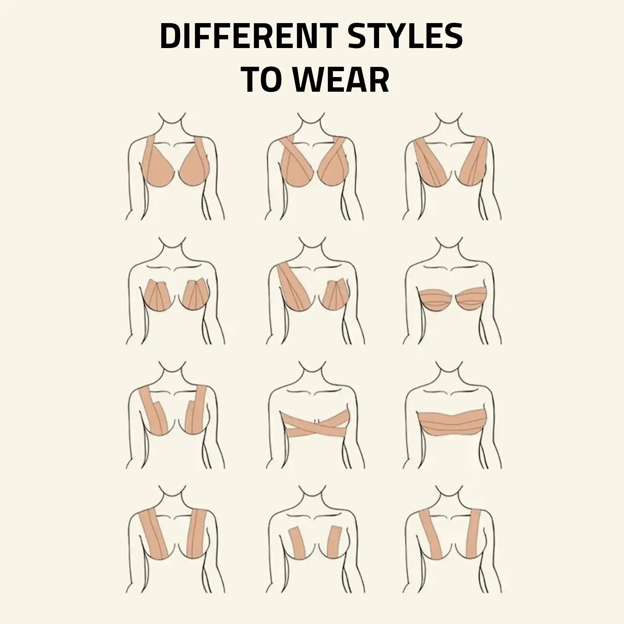 Different Styling Methods Using Boob Tape