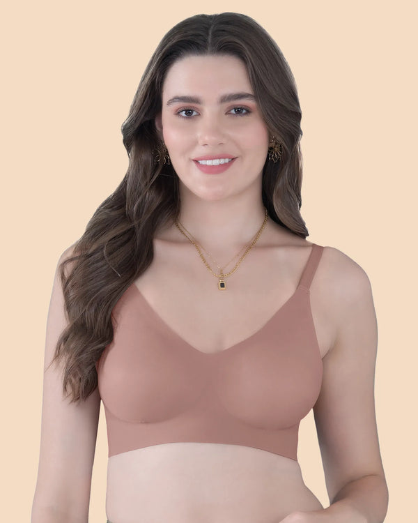 Tweens Seamless Bonded Lightly Padded Invisi-Fit Bra  (Tan)