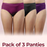 Tweens High Coverage Cotton Spandex Hipster Panty with Stay-Fresh Treatment (Pack of 3)